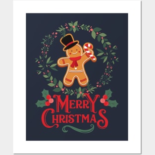 FUNNY SANTA MERRY CHRISTMAS Posters and Art